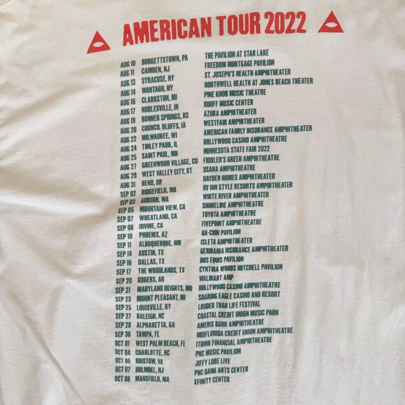 Alice In Chains 2022 Concert T Shirt Large American Tour Tee Rock Band Merch SEE - Picture 7 of 13